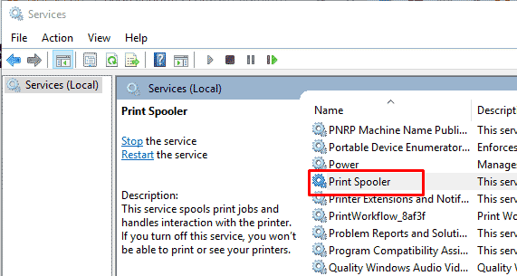 Print spooler