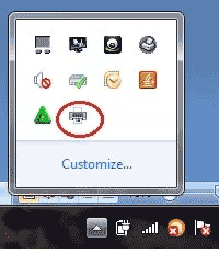 Icon printer di taskbar