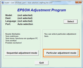 Epson L110 particular adsjustment mode