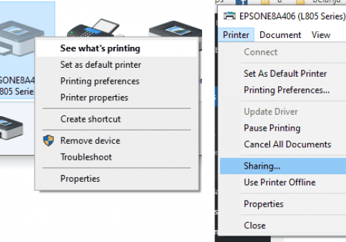 Sharing printer di Windows 10