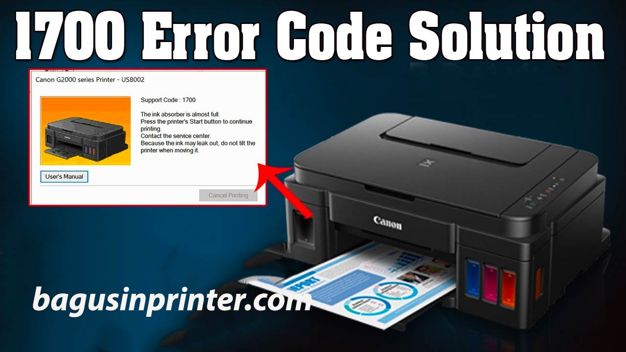 Printer Canon Error Support Code: 1700