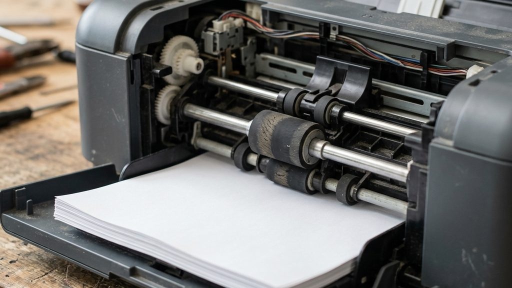 Mekanisme karet roller penarik kertas printer dan cara perbaikannya